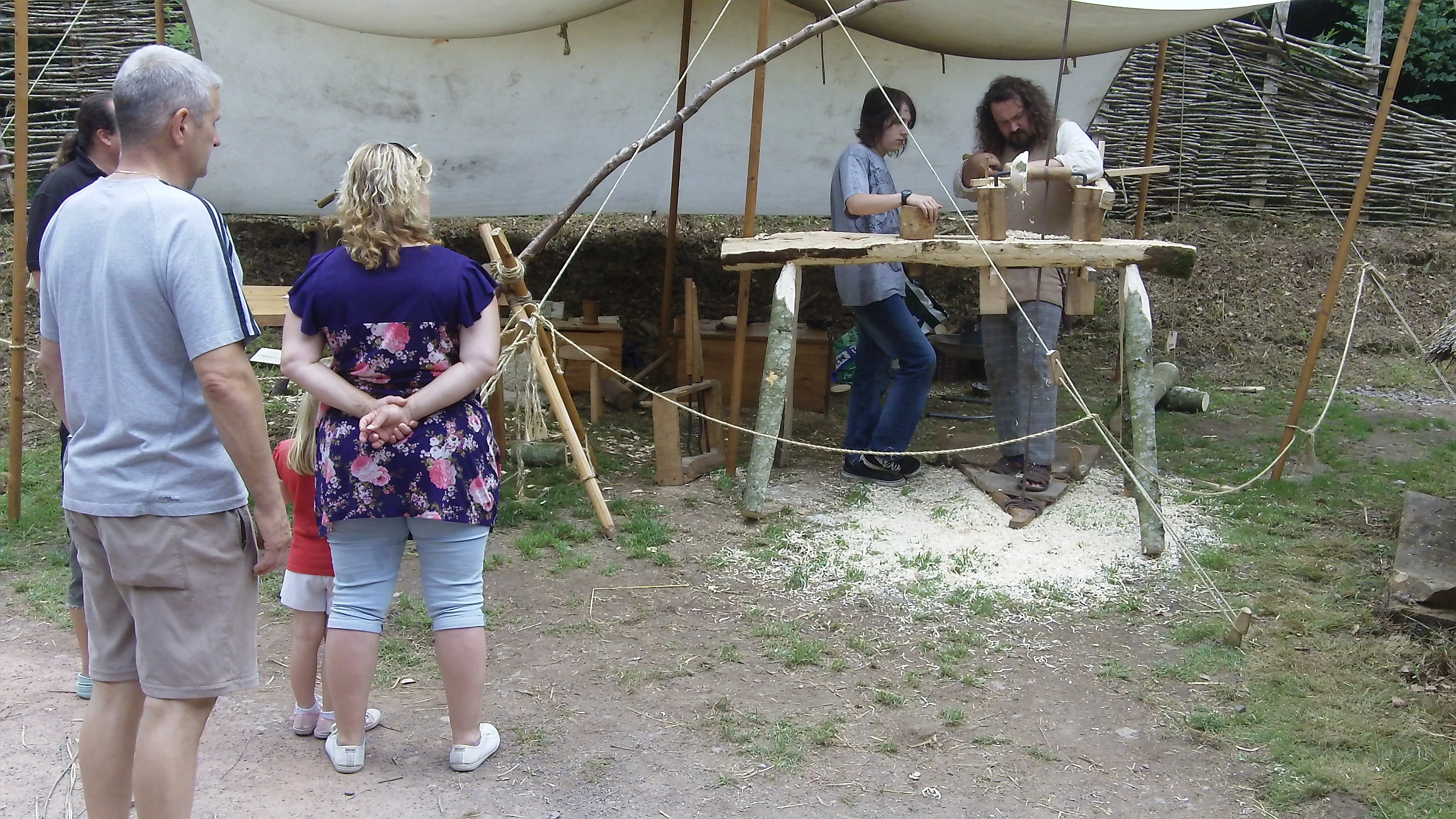 Ian making a wooden bowl