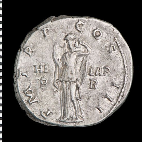 Fides publica on Hadrian's coin (Photo