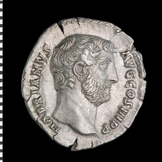 Hadrian, a bare-headed portrait