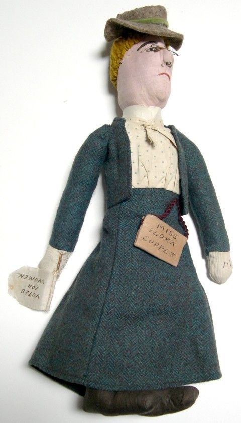 An Edwardian suffragette rag doll, <em>c</em>.1890-1900 