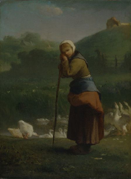 The Goose Girl at Grunchy, 1854-56 (oil on canvas)