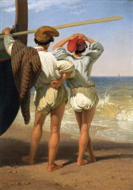 Fisher Boys (oil on canvas)