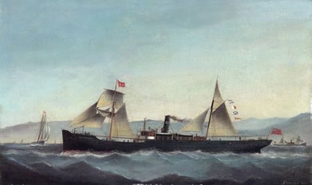 'Glanrheidol' steam ship (oil on canvas)