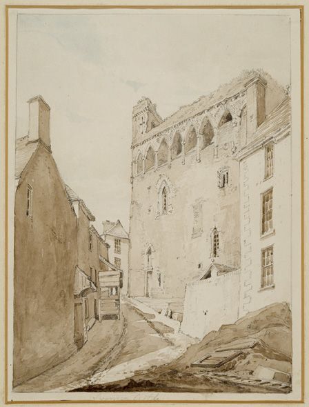 Swansea Castle (w/c and pencil on paper)