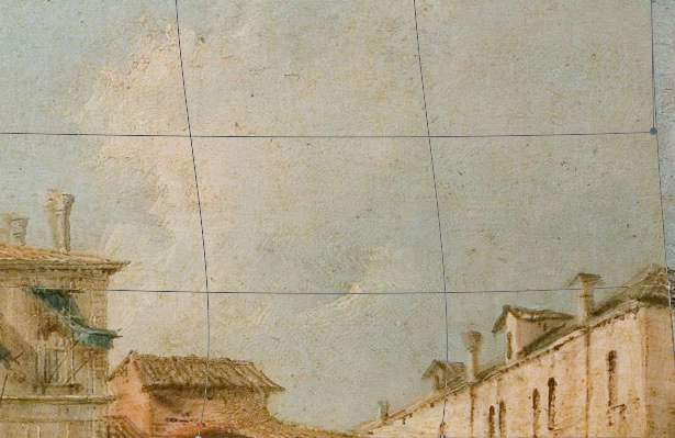 Fixing the slight variations in perspective and angles of the two digital captures to achieve a precisely matched up overlay