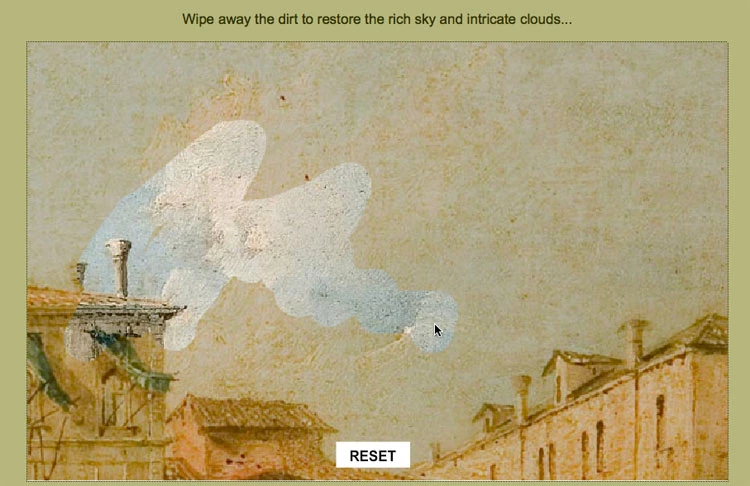 Virtually 'cleaning' the canvas with your mouse