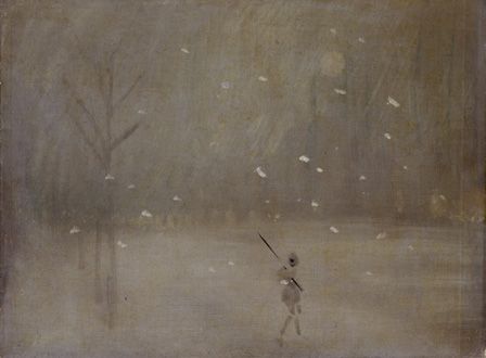 Snowstorm (oil on canvas)