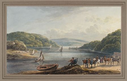 Briton Ferry, River and Church (w/c & pencil on paper)