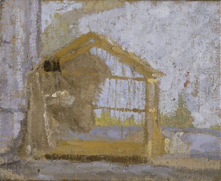 A Birdcage (oil on canvas)
