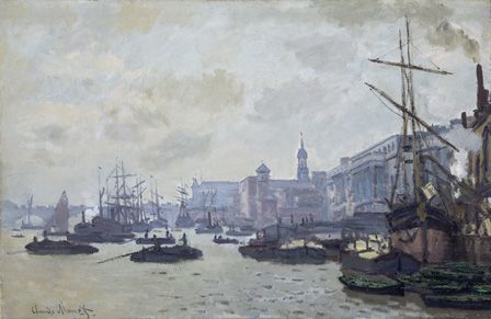 The Thames at London, 1871 (oil on canvas)