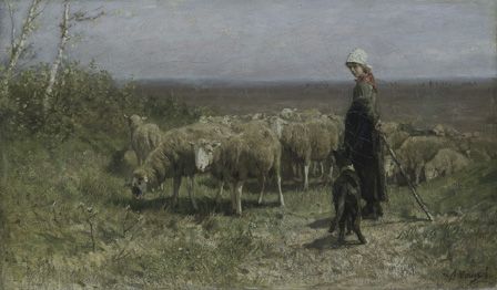 Shepherdess (Oil on canvas)