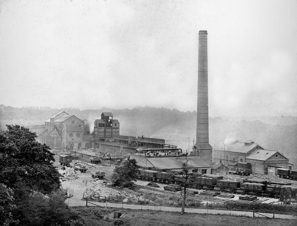 Ebbw Vale steelworks (b/w photo)