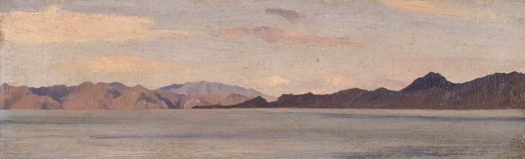 Coast of Asia Minor seen from Rhodes, 1867 (oil on canvas)