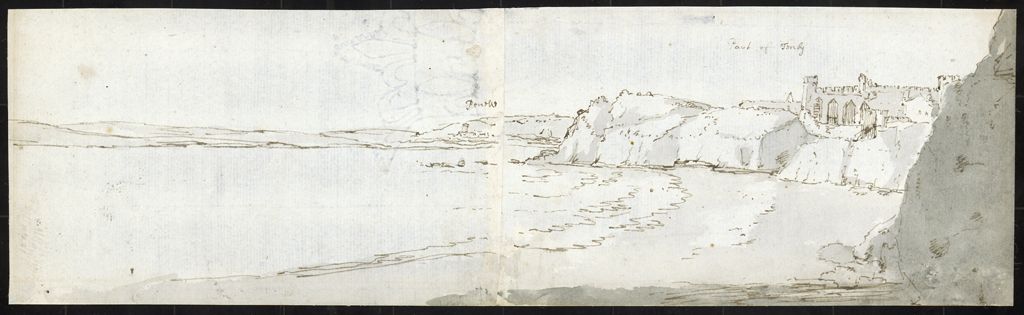 Port of Tenby, c1678 (w/c & brown ink on paper)