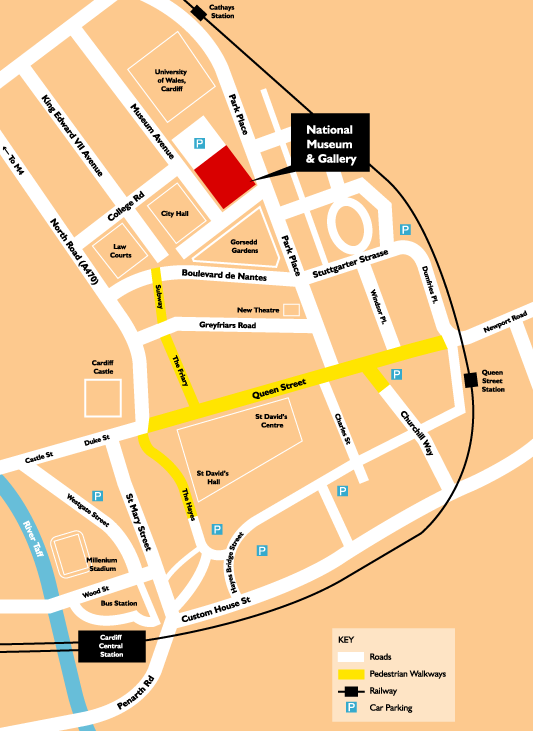 How to get to the National Museum and Gallery, Cardiff