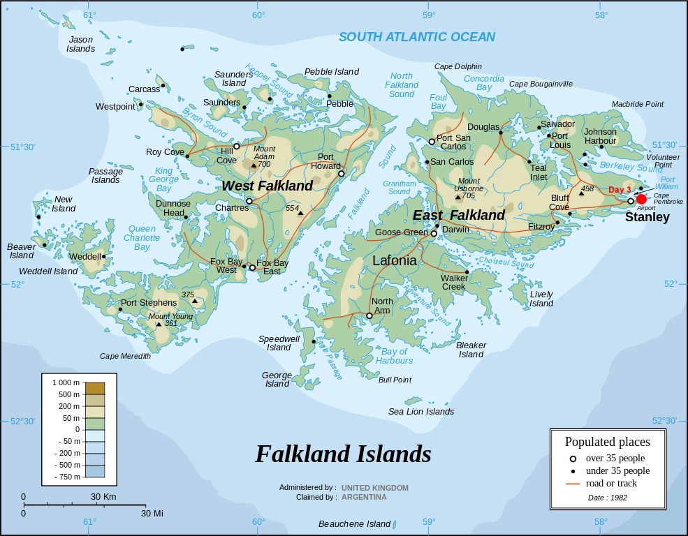 Falklands map