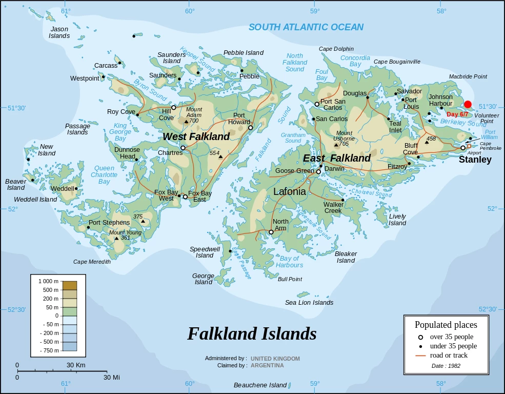 Falklands map