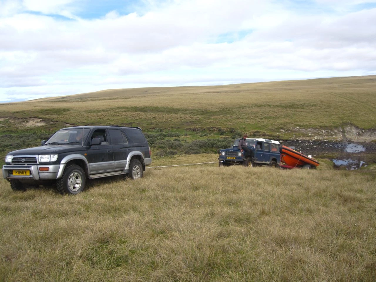 Landrovers and RIB