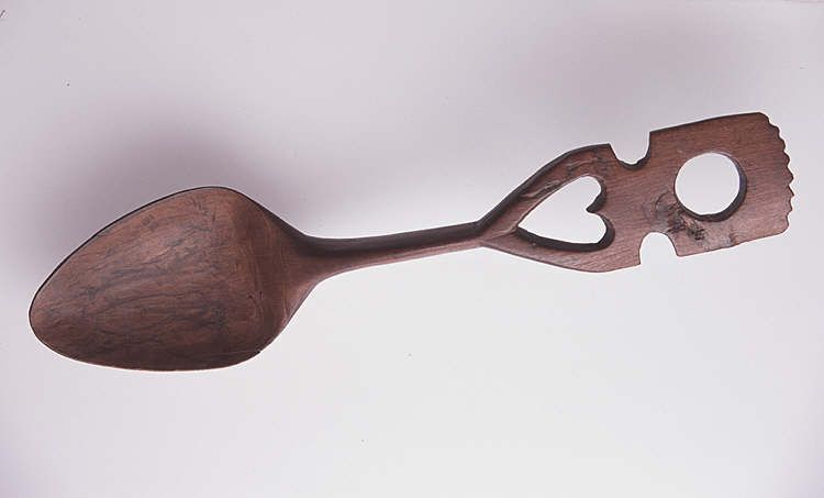 Lovespoon, with heart-shaped opening on handle