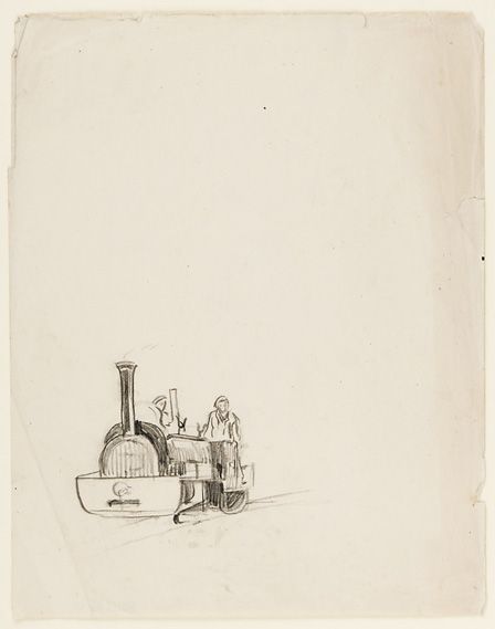 Man Driving Steam Engine 