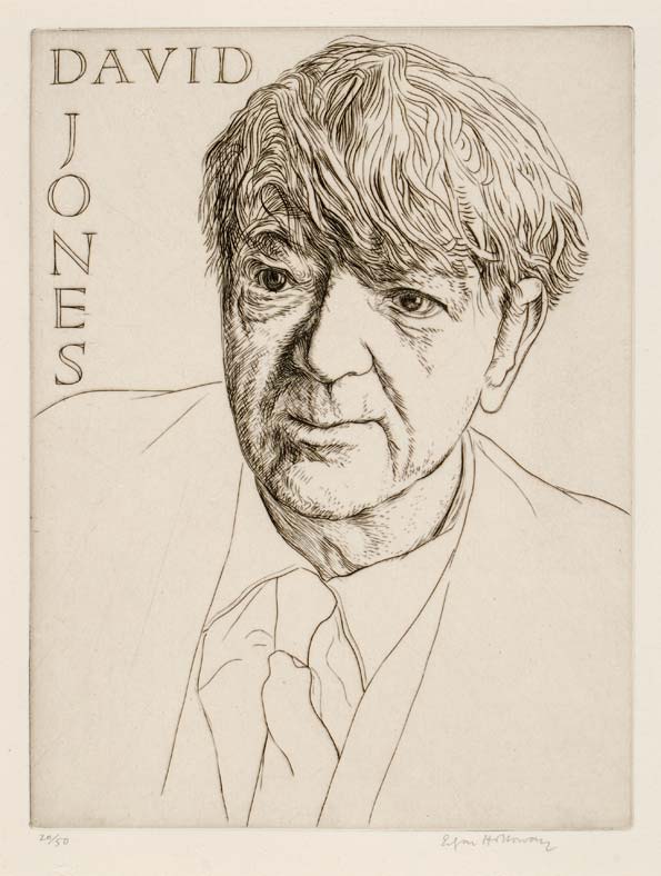 Portrait of David Jones by Edgar Holloway 