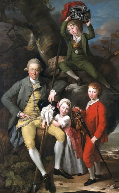 Henry Knight of Tythegston (1738-1772) with his Children