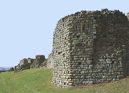 Caerwent: the south wall and towers