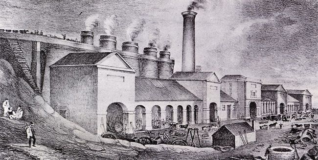 Abersychan Ironworks, 1866, run by the Ebbw Vale Co., 1852-83