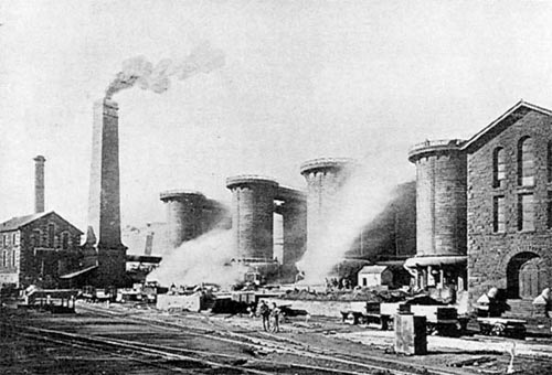 Ebbw Vale blast furnaces, about 1900