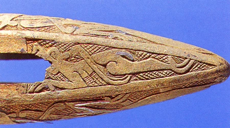 Detail of beast on the top of the Smalls guard.