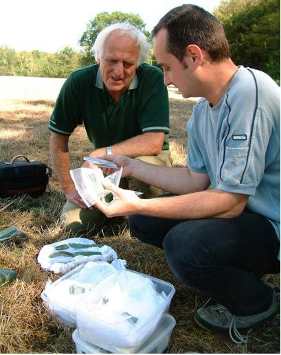 Investigating a recent Bronze Age discovery with the finder, Mr Alan Jenkins in the Vale of Glamorgan