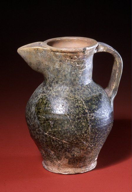 Jug found in the well at Castell-y-Bere, Gwynedd. 20.5cm (8.1 inches) tall.