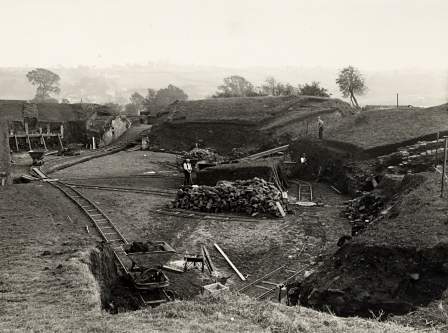 Sir Mortimer Wheeler's excavations at the Caerleon Roman amphitheatre.