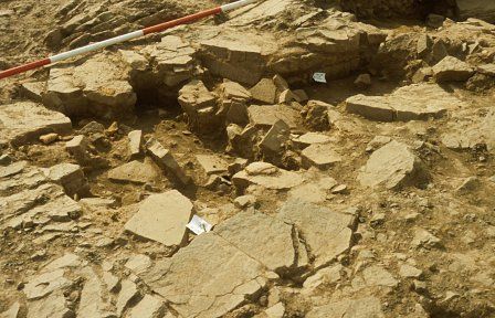 The kiln discovered during excavation of the Celtic Manor golf course in 1996.