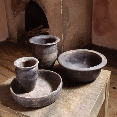Black burnished Ware. This pottery was originally produced by the Durotriges tribe in Dorset and was widely used by the Roman army and civilians in Britain.
