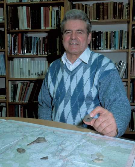 Phil Shepherd at National Museum Cardiff with some of the finds he has collected over the past 25 years.