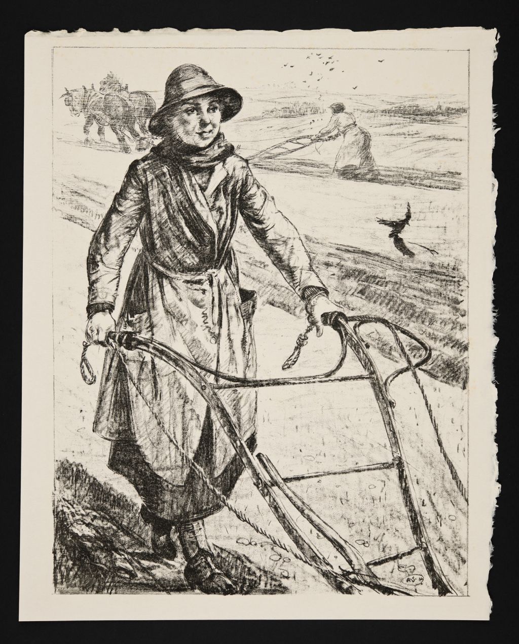 On the Land: Ploughing - A. S. Hartrick