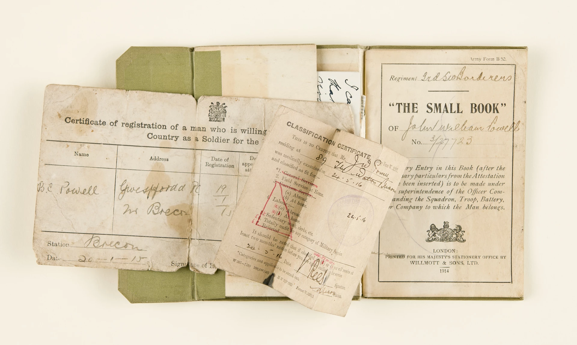 Soldiers' Small Book showing information held within