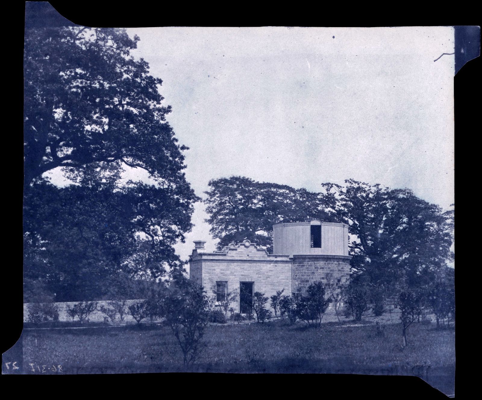 Calotype paper negative of the observatory at Penllergare, 1850s 