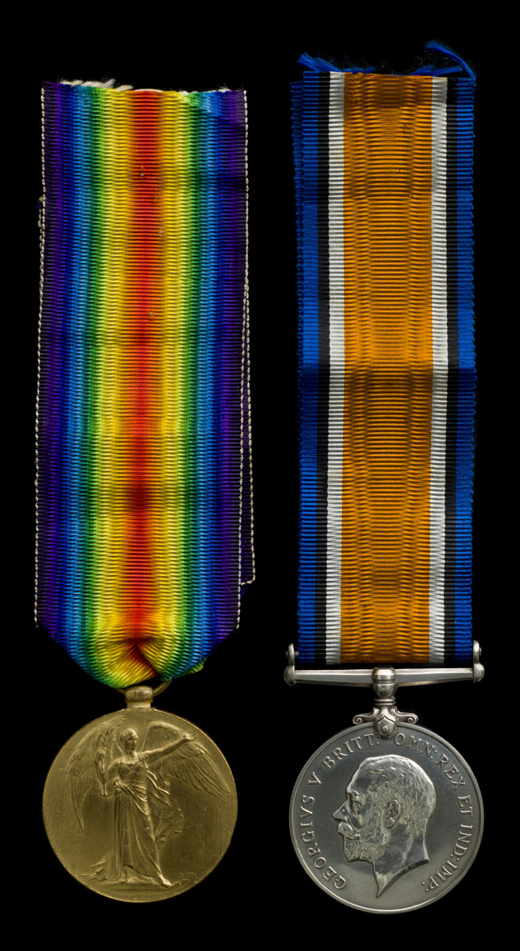 Victory Medal and British War Medal awarded to Brinley Rhys Edmunds. 