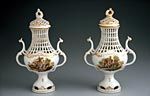 Pair of porcelain vases from the Loosdrecht Factory 1774-80
