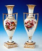 Swansea porcelain vases 1816-1826