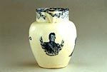 Pearlware jug, decorated with Lord Wellington 1812-13