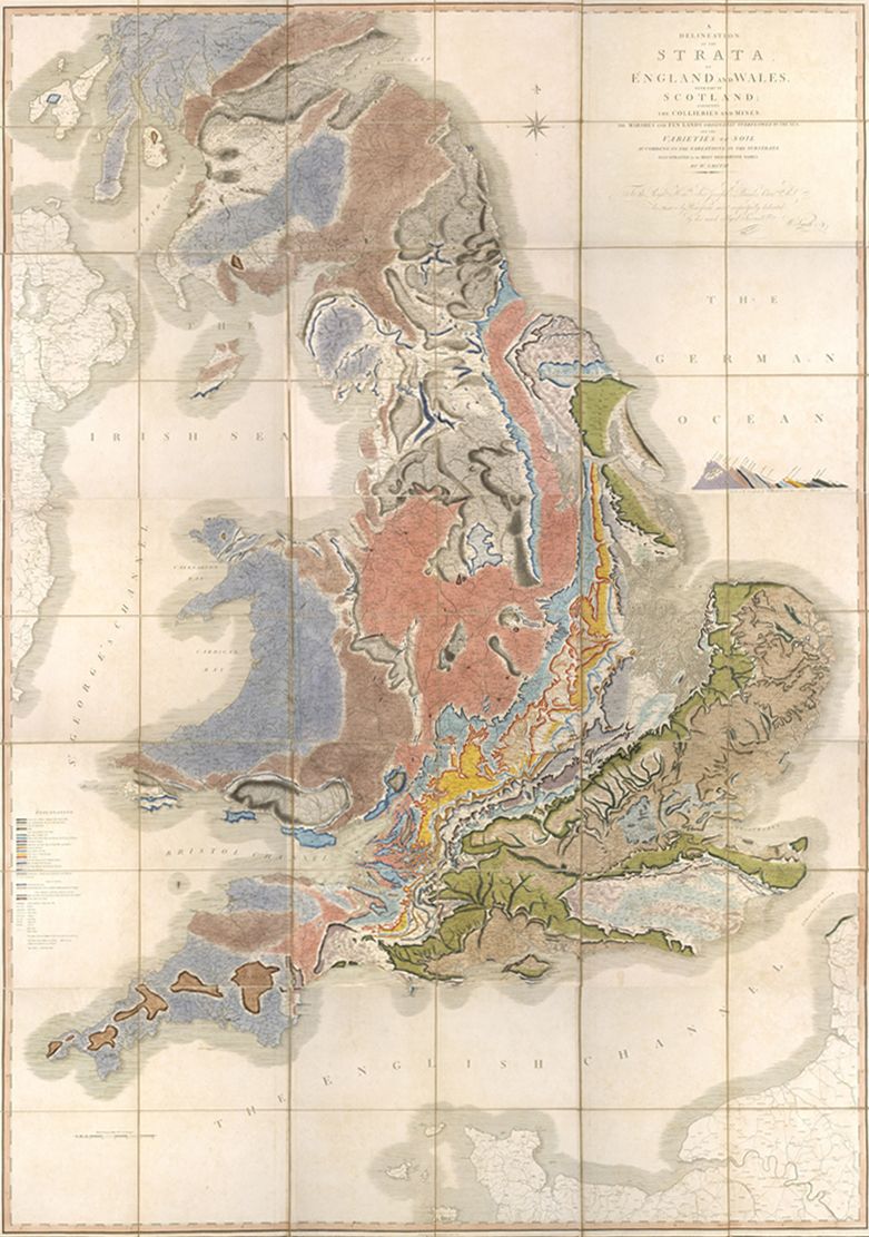 William Smith's geological map of Britain.