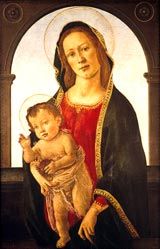 Workshop of Sandro Botticelli (1447-1510); Virgin and Child with a Pomegranate, c.1485