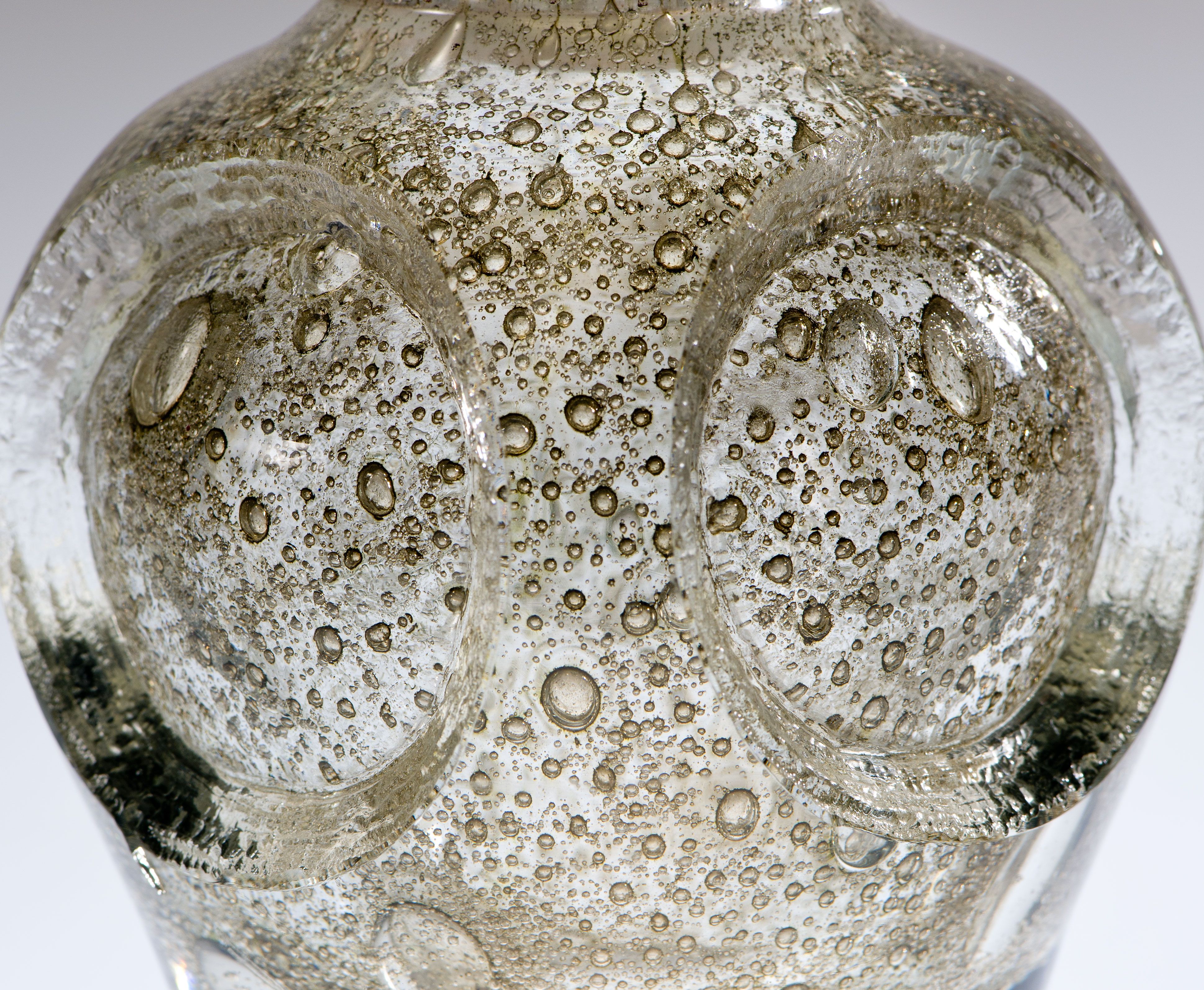 Detail of a bottle, 1929, bubbled and acid-etched glass. (DA008203_05)