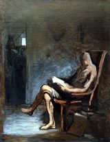 Honoré Daumier (1808-1879); Don Quixote Reading, 1865-7