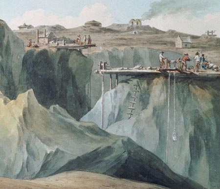 Junction of Mona and Parys Copper Mine as depicted in 1790.