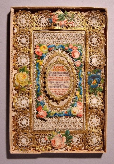 Nineteenth century decorative valentine's card 