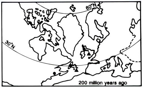 Stages two in the evolution of the north Atlantic area. 